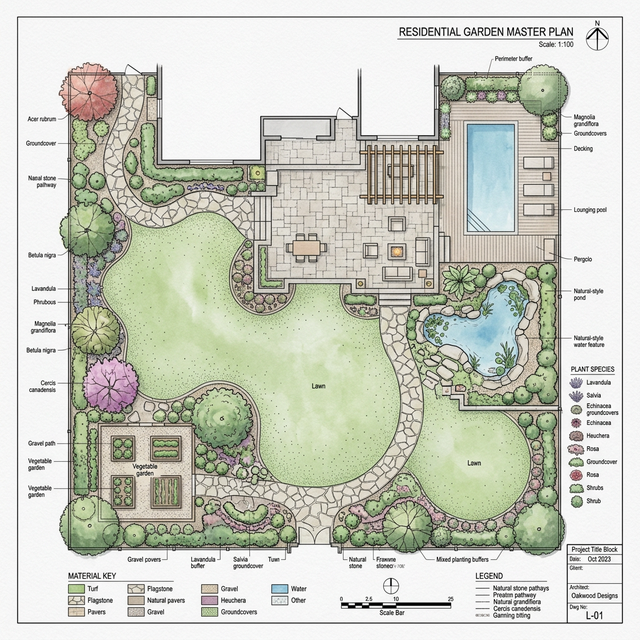 Landscape Design Blueprint Map
